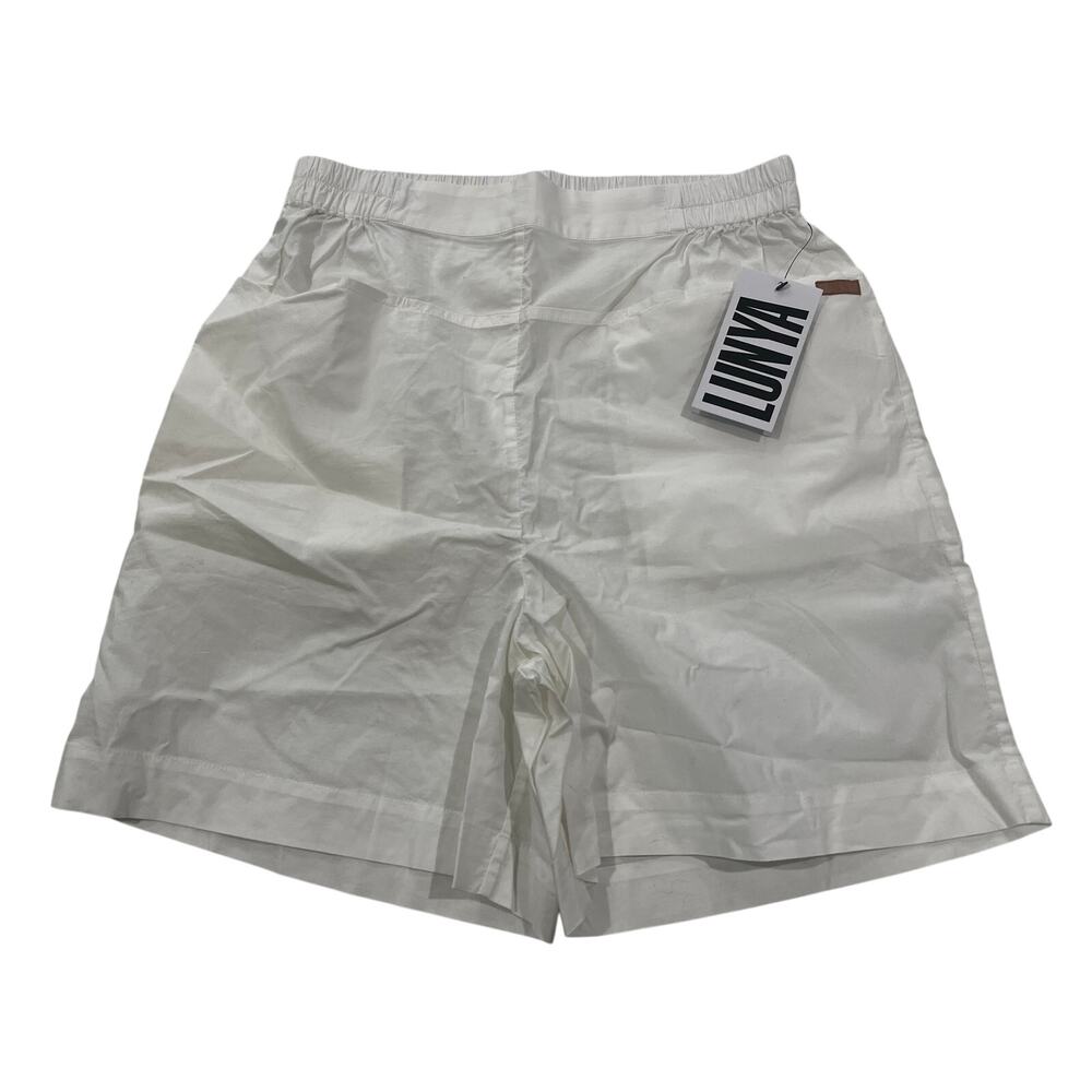 15-75 LUNYA Women's NWT $88 Airy Cotton Shorts White Small